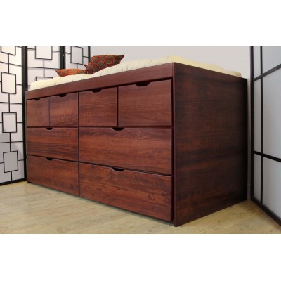 Lit Tiroir MASSAKO 1000 - Capacité Maximum & Escalier